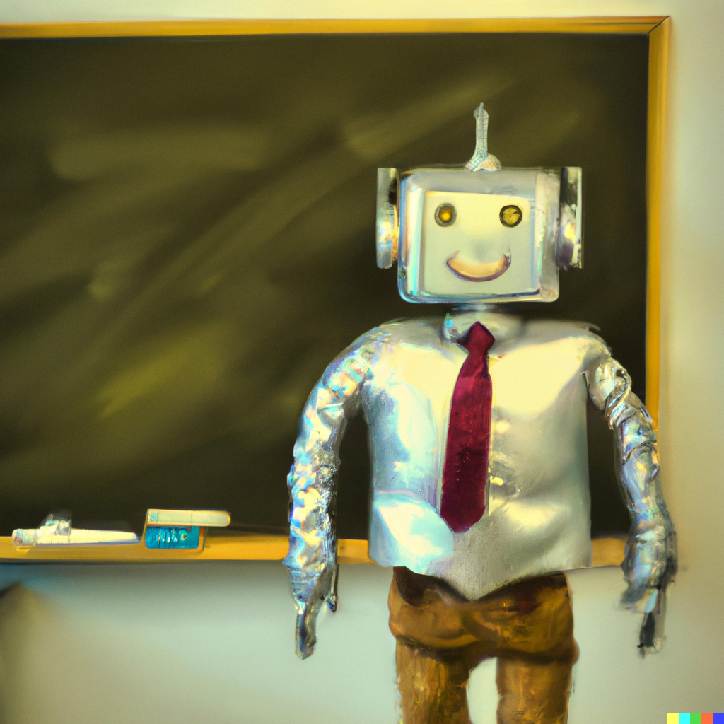 ロボットが教師を務める教室