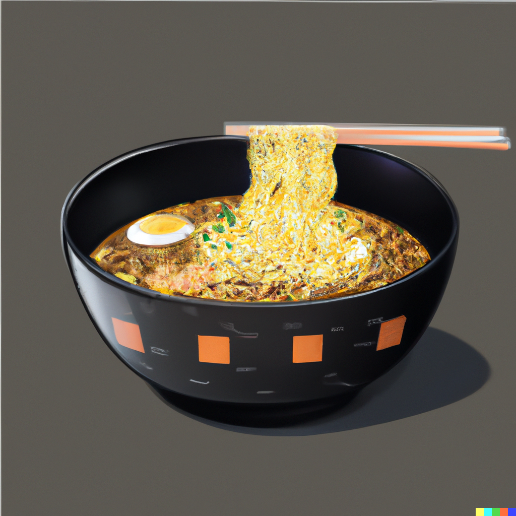 AIが考える写実的なラーメン